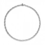 STERLING SILVER & RHODIUM SMALL MARINE LINK NECKLACE