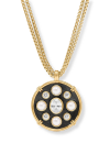 JULIE VOS GOLD PLATE TRIBECA STATEMENT NECKLACE WITH CUBIC ZIRCONIA