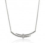 JOHN HARDY STERLING SILVER DIAMOND SPEAR STATION NECLACE