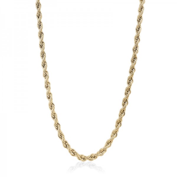 GOLD STAINLESS STEEL 3MM ROPE CHAIN
