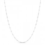 STERLING SILVER BEAD STATION NECKLACE