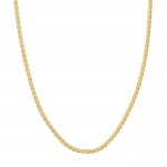 STERLING SILVER GOLD PLATED 18IN ICE CHAIN