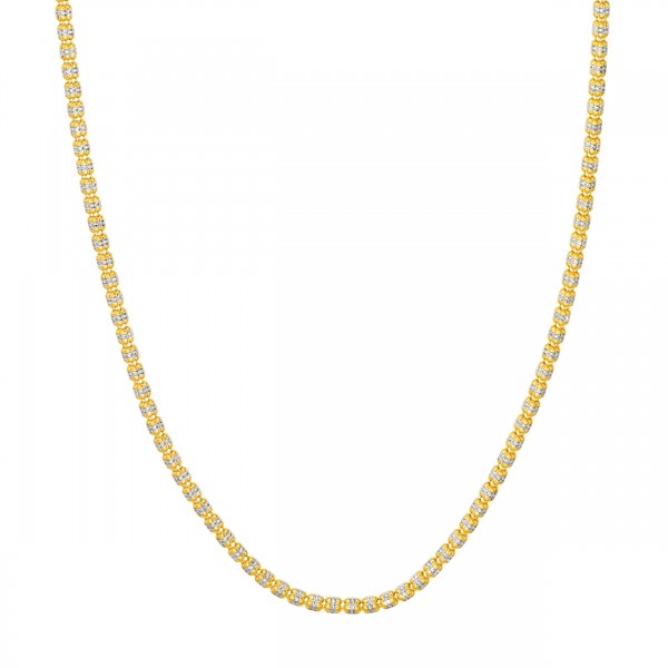 STERLING SILVER GOLD PLATED 18IN ICE CHAIN