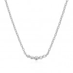 STERLING SILVER LAB GROWN DIAMOND FORZATINA CABLE CHAIN NECKLACE