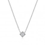 STERLING SILVER LAB GROWN DIAMOND FORTATINA CHAIN NECKLACE