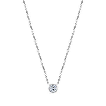 STERLING SILVER BEZEL SET 5MM DROP PENDANT
