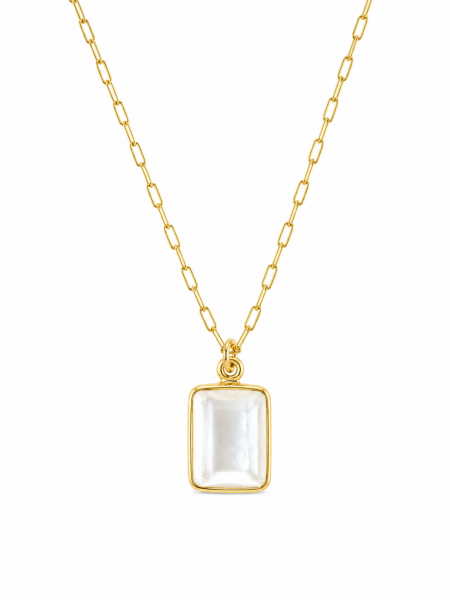 18K GOLD PLATED MOTHER OF PEARL PENDANT