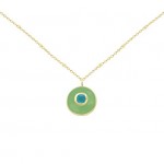 24K GOLD PLATED GREEN AMETHYST PENDANT