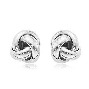 Sterling Silver Love Knot Earrings