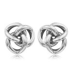 STERLING SILVER TRIPLE KNOT NON PIERCED EARRINGS