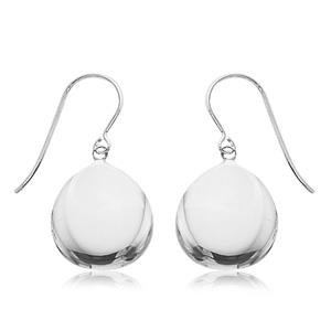 STERLING SILVER FLAT TEARDROP EARRINGS