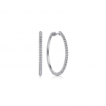 STERLING SILVER BUJUKAN 40MM HOOP EARRINGS