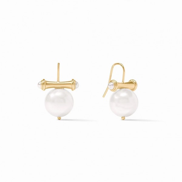 JULIE VOS BAMBOO PEARL EARRINGS