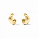 JULIE VOS GOLD PLATED WAVE HOOP EARRINGS