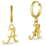 GOLD PLATED ALABAMA HUGGIE HOOP EARRING