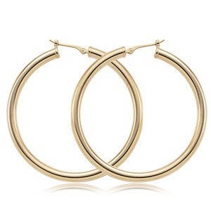 GOLD PLATED STERLING SILVER  HOOP EARRINGS