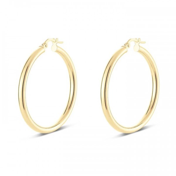 GOLD VERMEIL 35MM LOOP EARRINGS