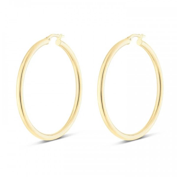 GOLD VERMEIL 45MM LOOP EARRINGS