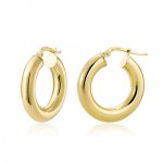 GOLD VERMEIL TUBE HOOP EARRINGS