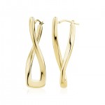 GOLD VERMEIL TWIST HOOP EARRINGS