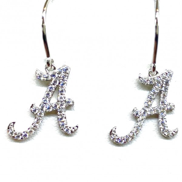 STERLING SILVER & CUBIC ZIRCONIA SPIRIT A EARRINGS