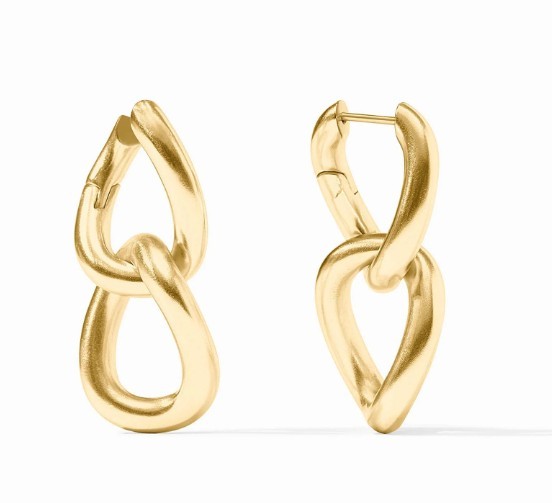 JULIE VOS DOLCE 2 IN 1 GOLD PLATED EARRINGS