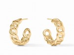 JULIE VOS GOLD PLATE DOLCE HOOP GOLD EARRINGS