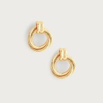 GOLD PLATED TRIPLE RING EARRINGS