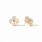 JULIE VOS COLLETTE CHALCEDONY STUD EARRINGS