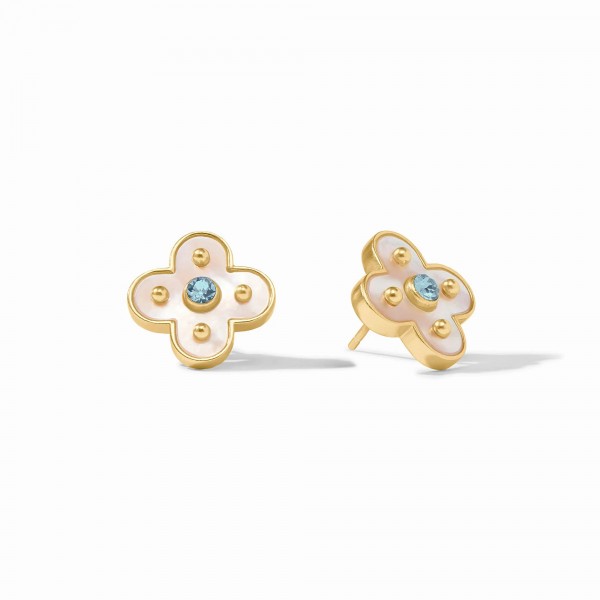 JULIE VOS COLLETTE CHALCEDONY STUD EARRINGS