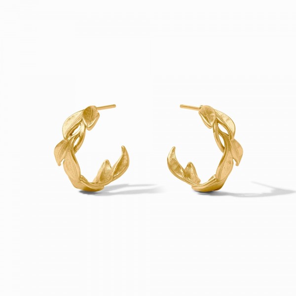 JULIE VOS WILLOW HOOP GOLD EARRINGS