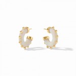 JULIE VOS COLETTE ALABASTER HOOP EARRINGS