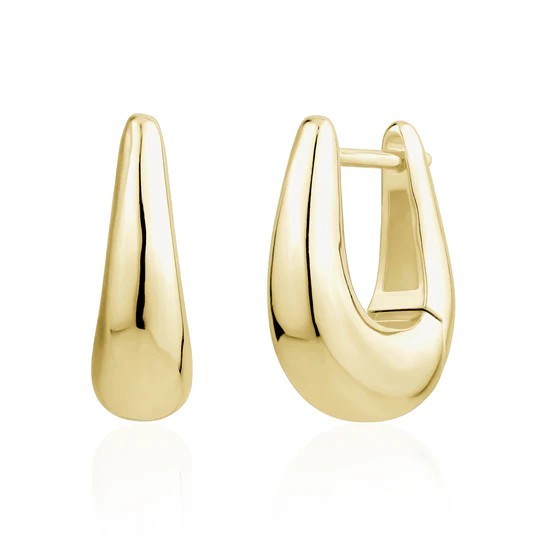 GOLD PLATED WEDGE RECTANGLE HUGGIES