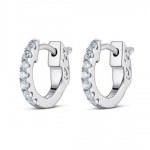 STERLING SILVER MINI HUGGIE CZ EARRINGS