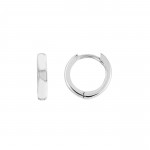 STERLING SILVER SMALL SHINY HOOP EARRINGS