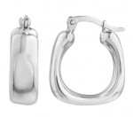 STERLING SILVER SQUARE HOOP EARRINGS