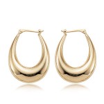 14K POLISHED HOOP EARRING