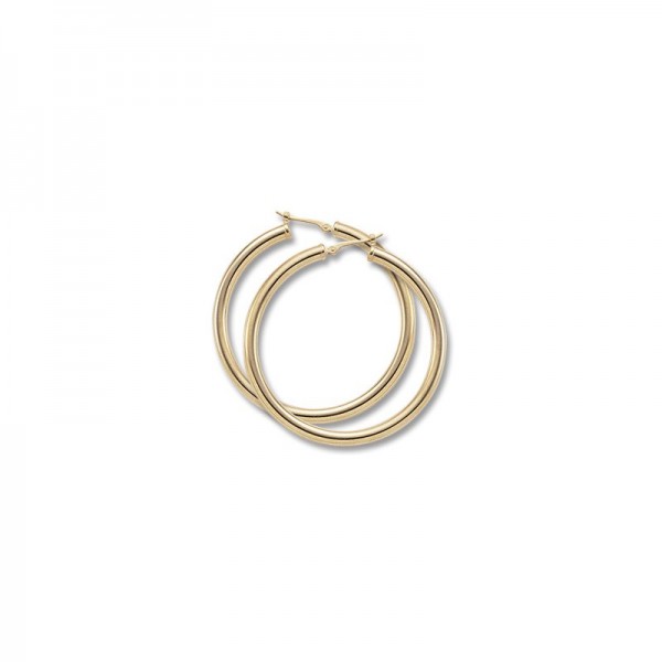 14K YELLOW GOLD HOOP EARRINGS