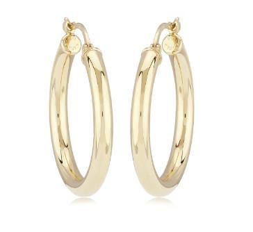 14K YELLOW GOLD TUBE EARRINGS