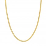 14K YELLOW GOLD 16 INCH HOLLOW DIAMOND CUT CHAIN