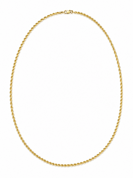 14K YELLOW GOLD 3-3.1MM SOLID GLITTER CHAIN