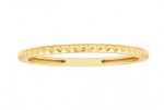 14K YELLOW GOLD FACET CUT OUT BAND RING