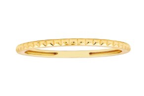14K YELLOW GOLD FACET CUT OUT BAND RING
