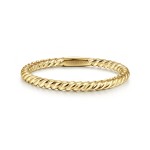 14K YELLOW GOLD ROPE DESIGN STACKABLE BAND