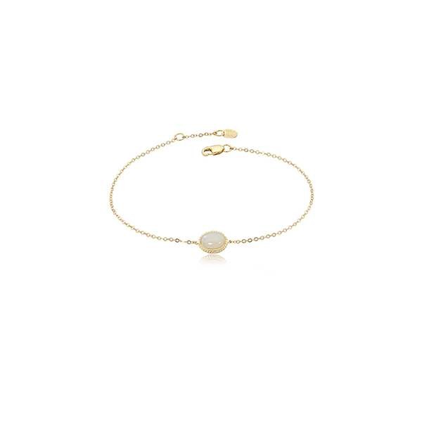 14K YELLOW GOLD OVAL OPAL BRACELET