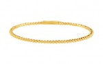 14K YELLOW GOLD 2.2MM ROUND FLEXIBLE BRACELET
