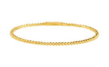 14K YELLOW GOLD 2.2MM ROUND FLEXIBLE BRACELET