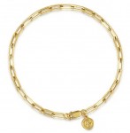 14K YELLOW GOLD PAPERCLIP BRACELET