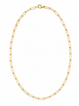14K YELLOW GOLD 3.9MM HOLLOW PAPERCLIP CHAIN