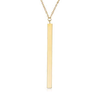 14K BAR DROP NECKLACE